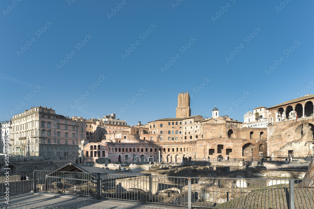View of Trajan's forum in Rome
