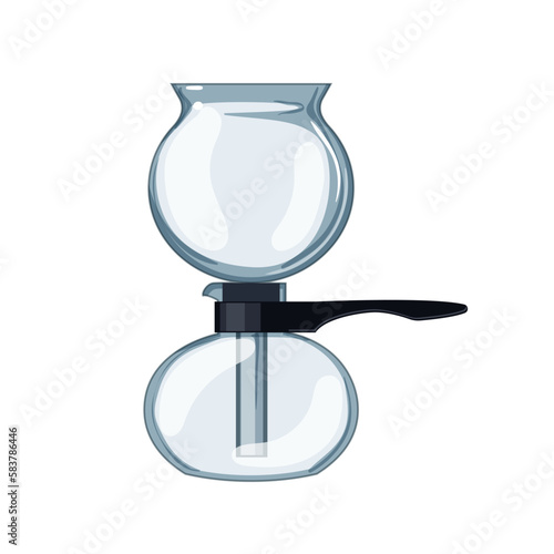 drink syphon coffee maker cartoon vector illustration