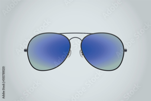 Aviator sunglasses illustration background. Bright lenses. Colorful.Aviator sunglasses illustration background. Police isolated sunglasses