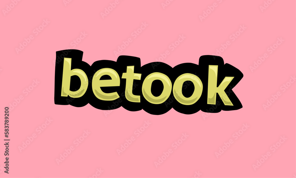 betook writing vector design on a pink background betook writing vector design on a pink background