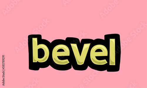 bevel writing vector design on a pink background