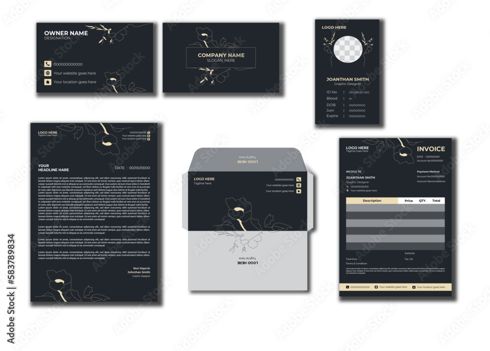corpurate luxurious stationary design corpurate luxurious stationary design