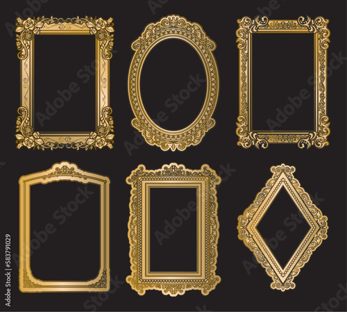 アンティーク額縁フレーム枠セット