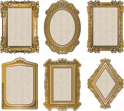 アンティーク額縁フレーム枠セット