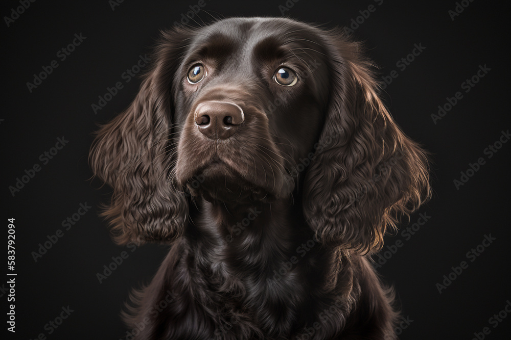 Discover the Loyal and Energetic Boykin Spaniel on a Dark Background..