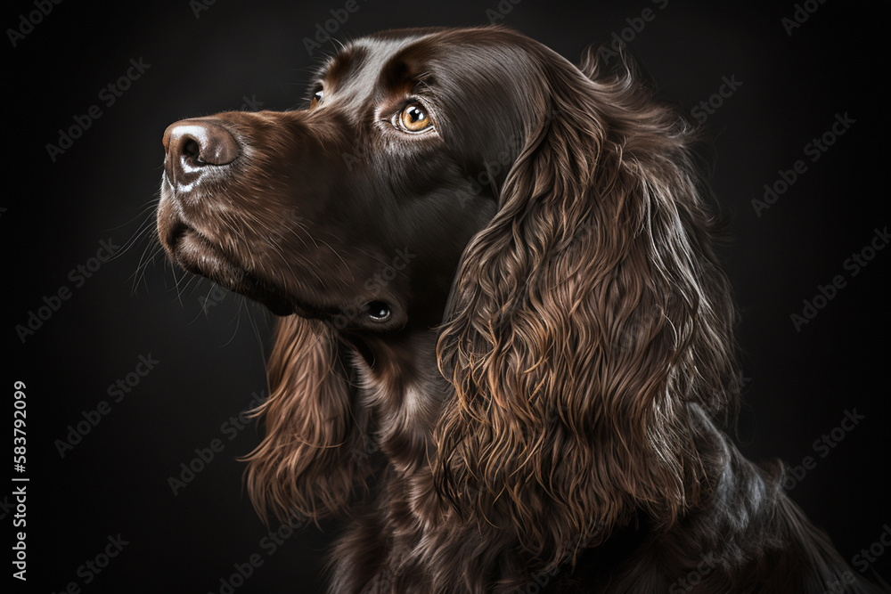 Discover the Loyal and Energetic Boykin Spaniel on a Dark Background..