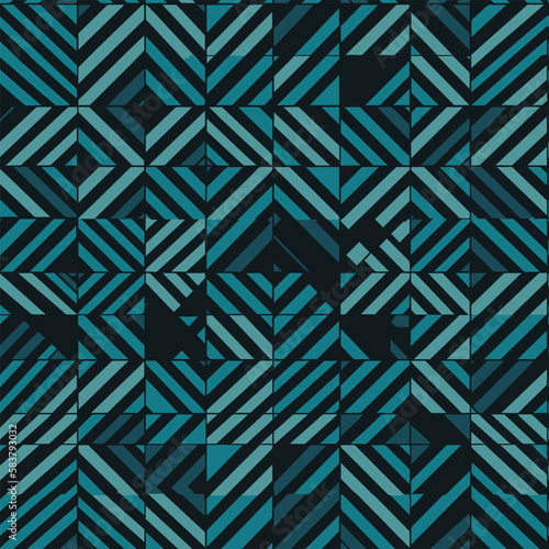 Chromatic abstract shapes - Abstract Geometrical Seamless Pattern
