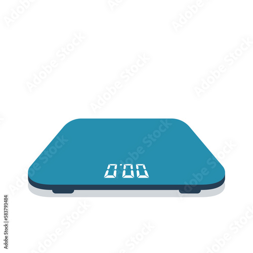 Fitness scales. Vector illustration flat design. Isolated on white background. Scales isolated on white background. Template for measuring weight.