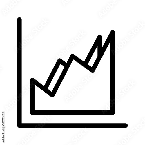 icon chart, graph, chart bars, currency chart. editable file and color