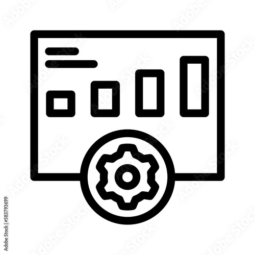 Icon Statistic Control. editable file and color, vector icon illustration