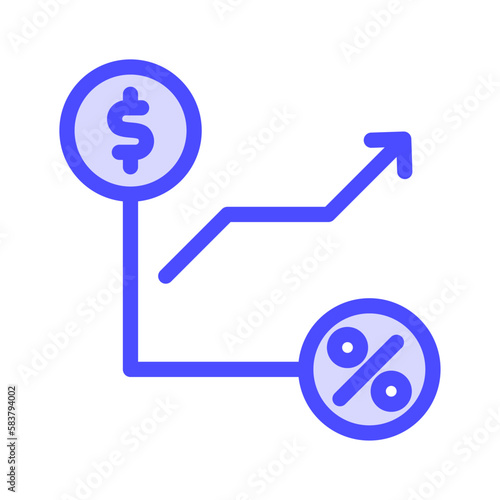 icon chart, graph, chart bars, currency chart. editable file and color