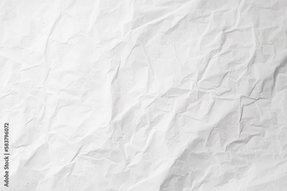 Fototapeta premium Design space white crumpled paper textured background. Created with Generative AI Technology