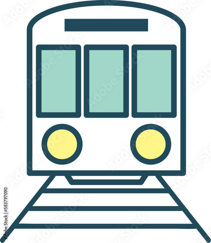 シンプルな電車のイラスト