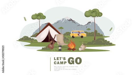Camping illustration