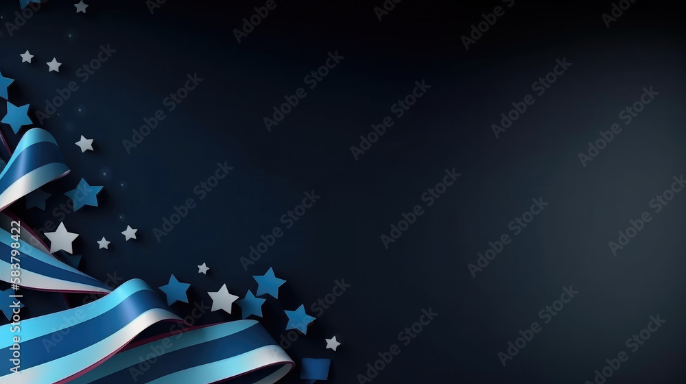 Blue 4 July Background Illustration AI Generative. Blue 4 July Background Illustration AI Generative.