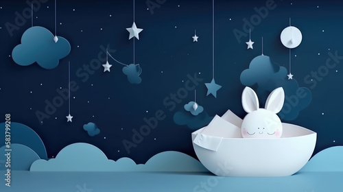 Baby shower background. Illustration AI Generative.