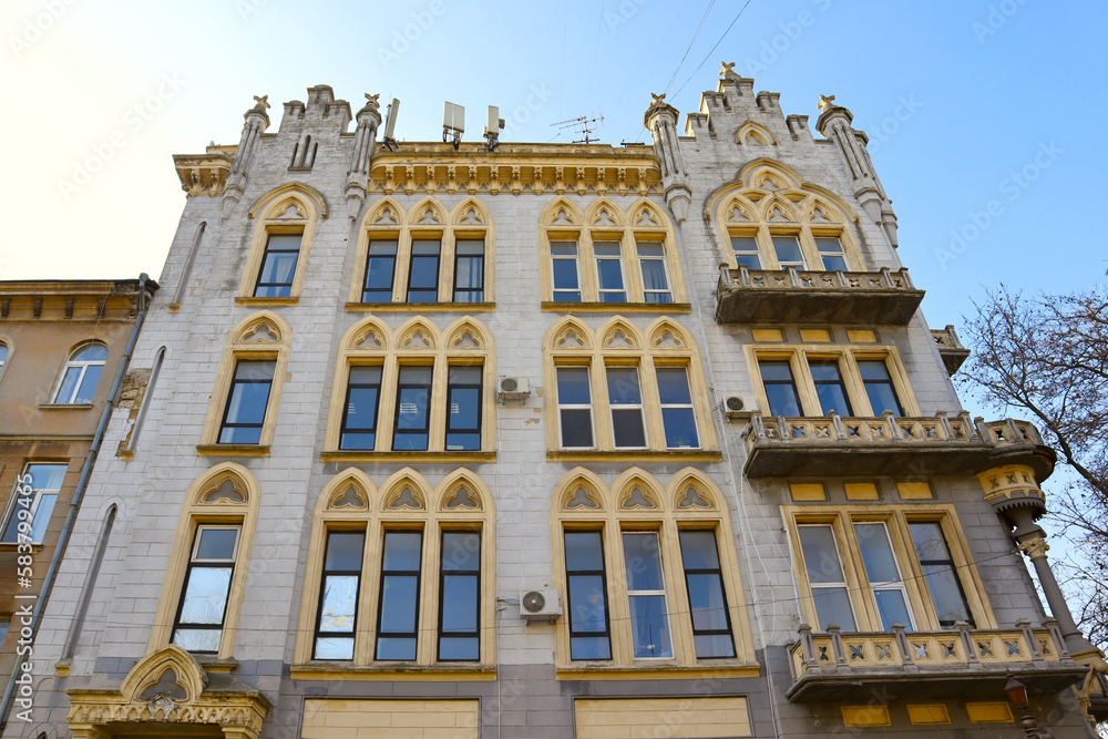 Vintage house of downtown in Odessa, Ukraine	