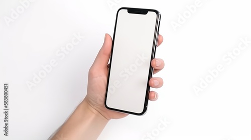 Mokup - Digital Connection - Holding a Blank Smartphone Screen