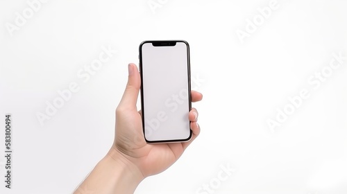 Mokup - Digital Connection - Holding a Blank Smartphone Screen