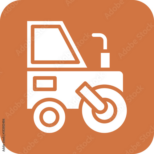 Vector Design Road Roller Icon Style