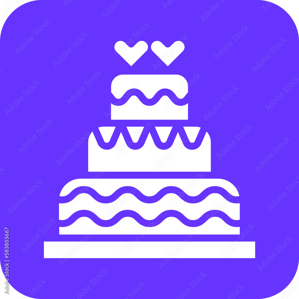 Vector Design Wedding Cake Icon Style Vector Design Wedding Cake Icon Style