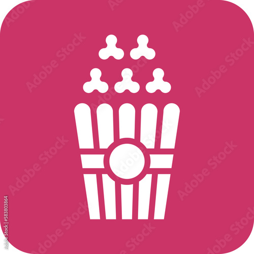 Vector Design Popcorn Icon Style