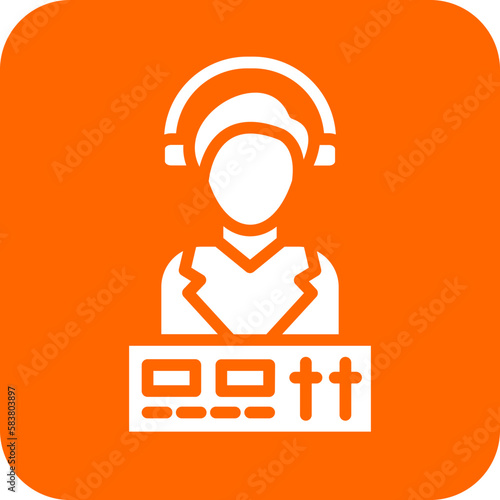 Vector Design DJ Icon Style