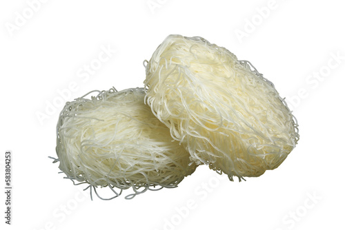 Stack of dry rice noodles on a transparent background stock PNG photo photo