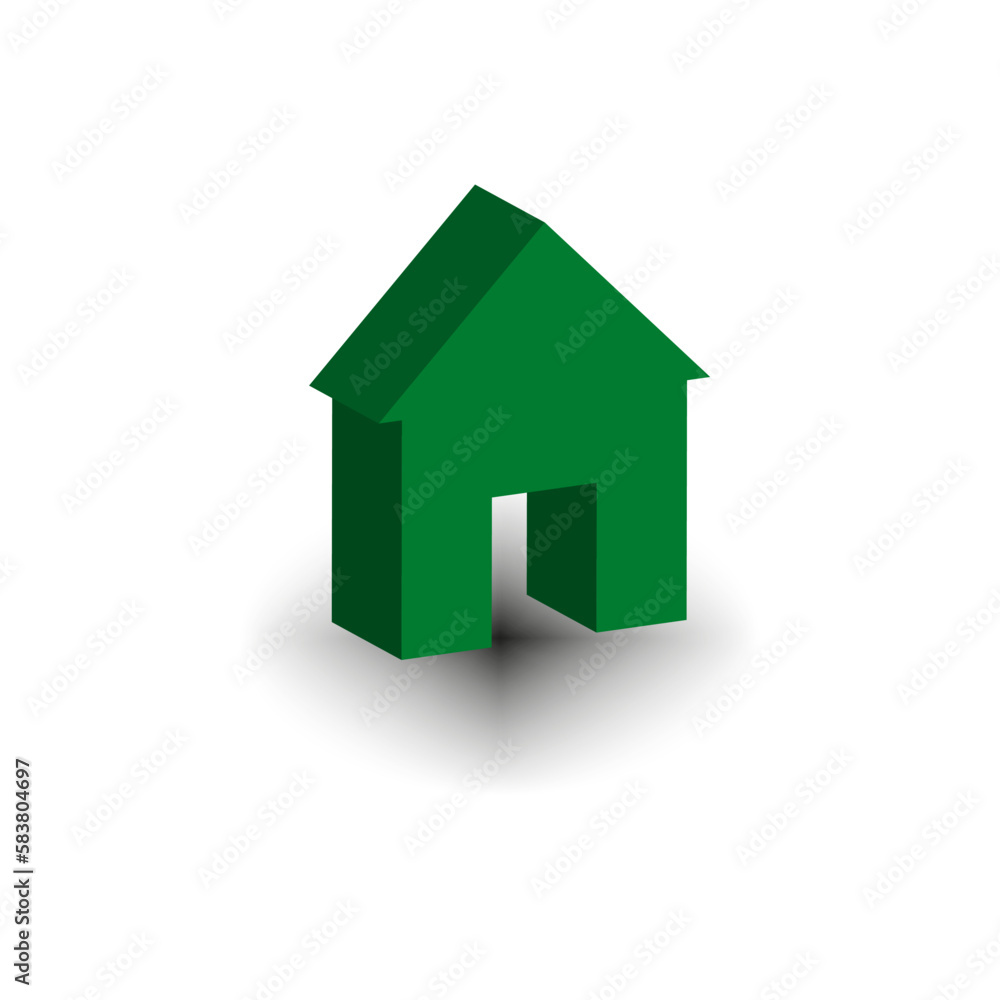 house green icon in modern style. Vector illustration. house green icon in modern style. Vector illustration.