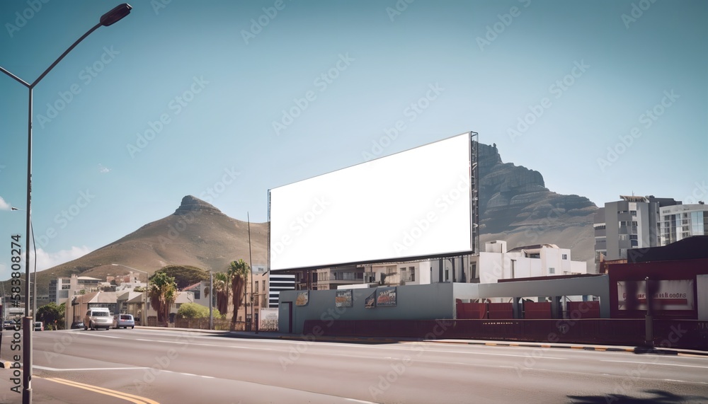 Fototapeta premium Cape Town Outdoor Billboard Mockup