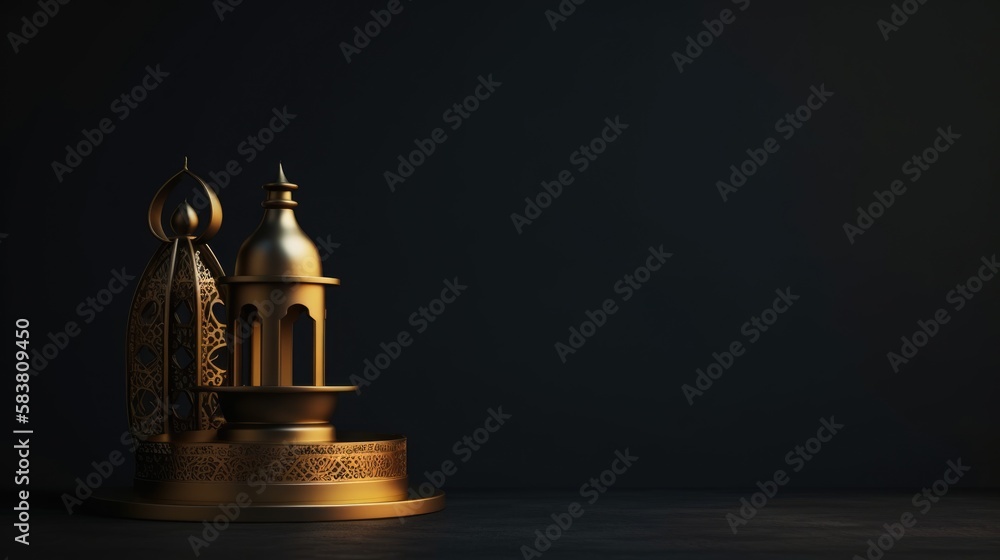 Muslim lamp and dates Generative AI Muslim lamp and dates Generative AI