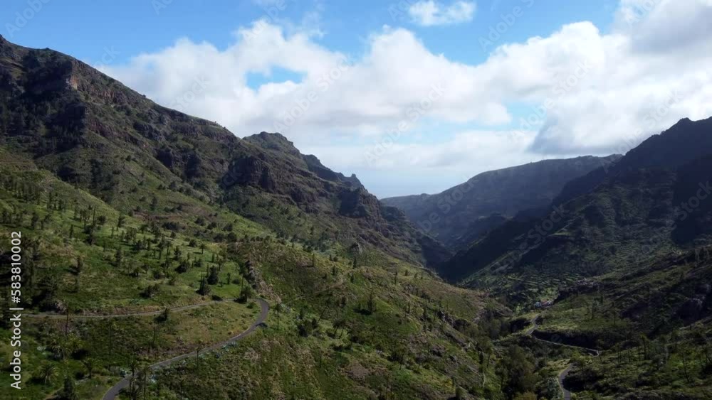 Incredible green forest and mountain valley in La Gomera Canary Island Incredible green forest and mountain valley in La Gomera Canary Island