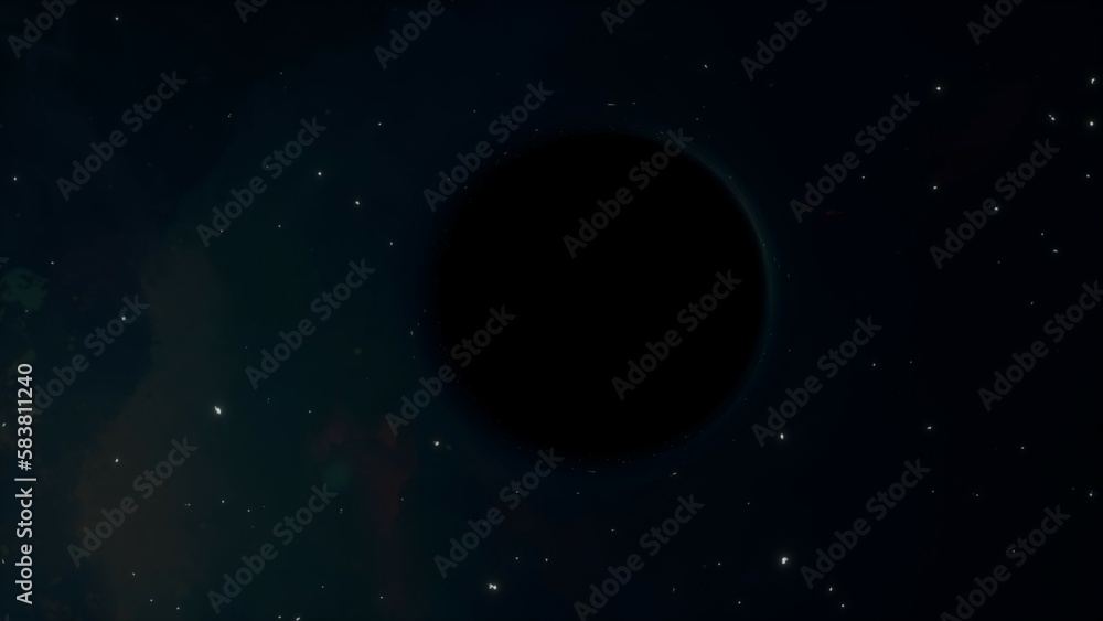 宇宙空間に浮かぶ天体ブラックホール