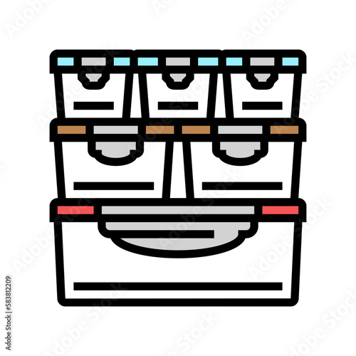 bin organizer home interior color icon vector illustration