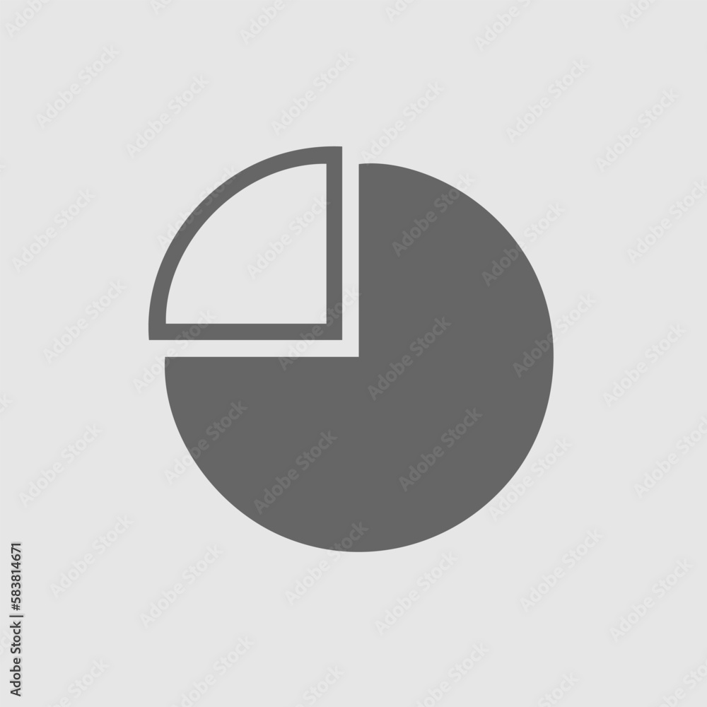 Pie chart vector icon eps 10. Graph symbol. Simple isolated illustration. Pie chart vector icon eps 10. Graph symbol. Simple isolated illustration.