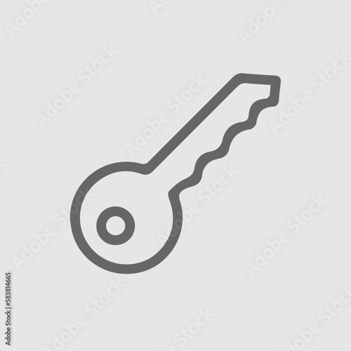 Key vector icon eps 10. Car key simple symbol.