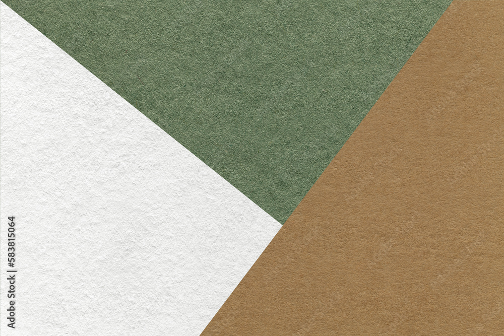 Texture of craft white, brown and green shade color paper background, macro. Vintage abstract olive cardboard Texture of craft white, brown and green shade color paper background, macro. Vintage abstract olive cardboard