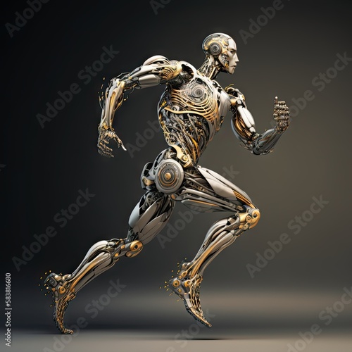 Humanoid robot running © Artworker