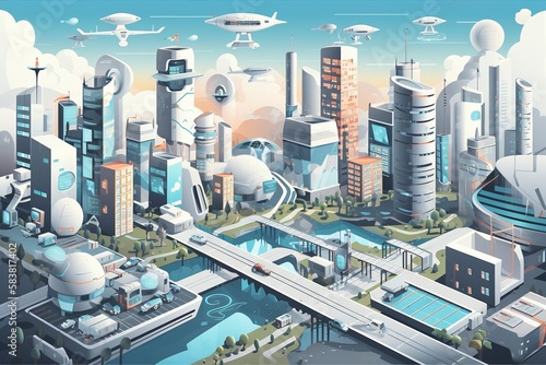 Striking Vision of Technology's Future, Human Interaction, Transformative Power, Generative AI © Digital Dreamscape