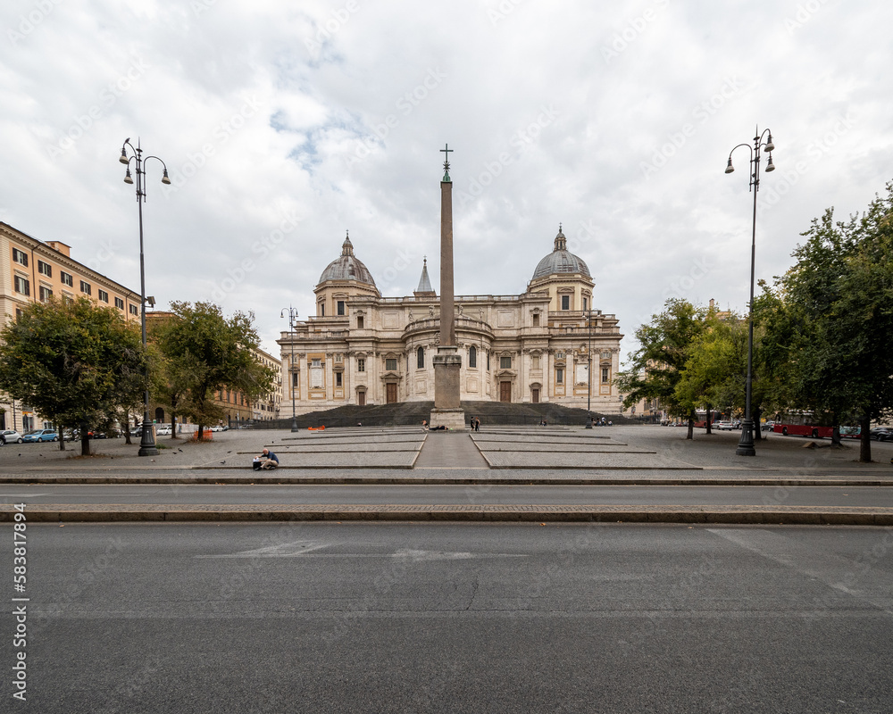 Rome, Italy - September 16, 2021: Basilica Papale di Santa Maria Maggiore
