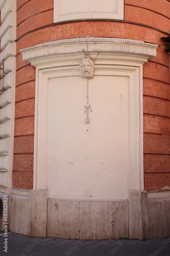 Prati District Building Exterior with Sculpted Detail in Rome, Italy