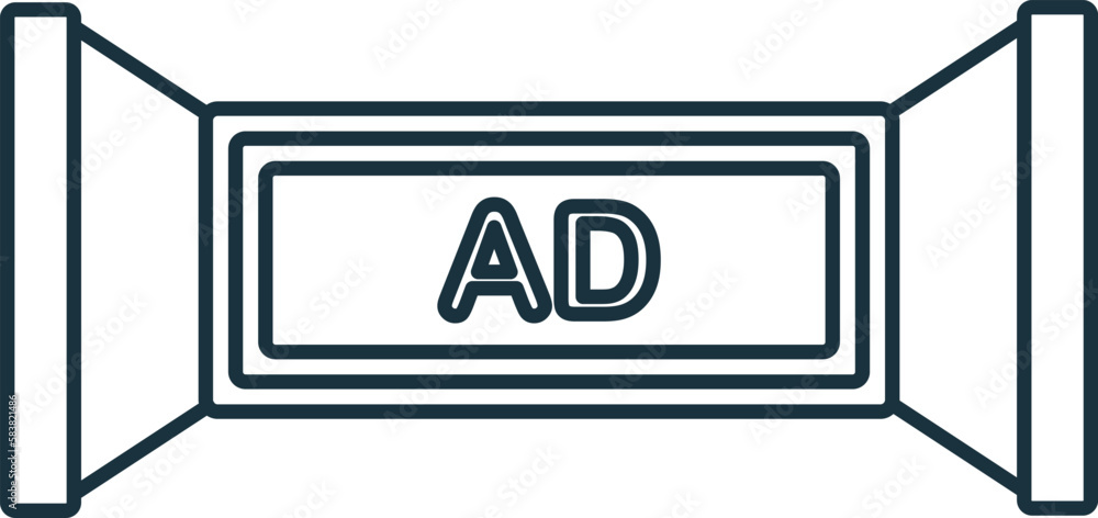 Streamer Advertising line icon. Colored element sign from outdoor advertising collection. Outline Streamer Advertising icon sign for web design, infographics and more. Streamer Advertising line icon. Colored element sign from outdoor advertising collection. Outline Streamer Advertising icon sign for web design, infographics and more.