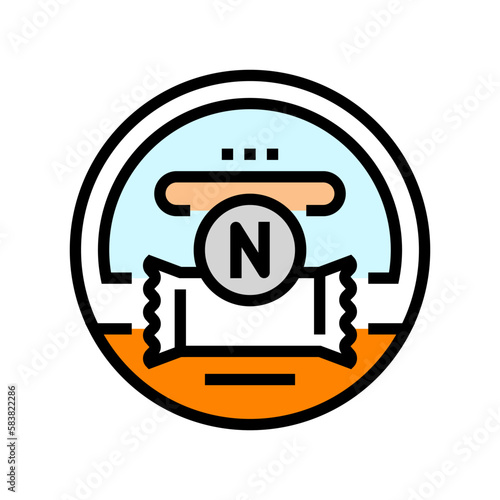 snus nicotine pouch color icon vector illustration