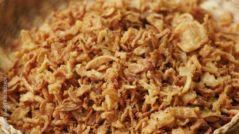Healthy organic dry minced onion spice in a bowl Healthy organic dry minced onion spice in a bowl