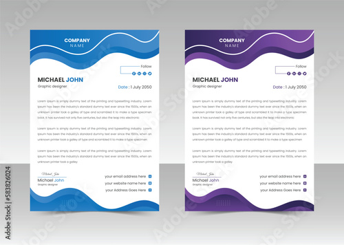 Modern Creative & Clean letterhead design template