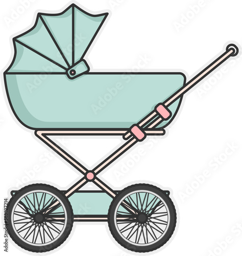 baby carriage illustration