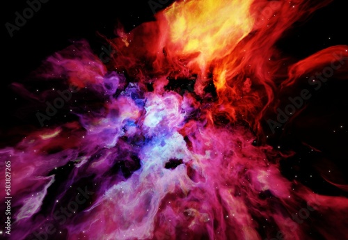 galaxy nebula abstract colorful 3d render background