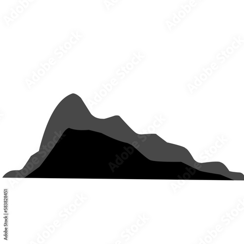 Hill and mountain gradient © Vector stock