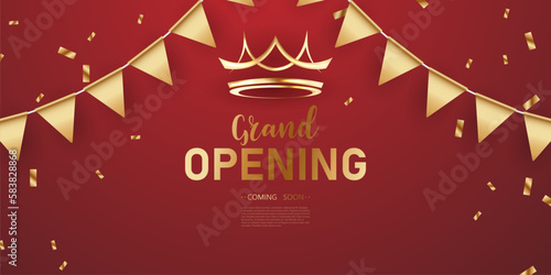 Design your opening card with an elegant ribbon. business banner template vector illustration