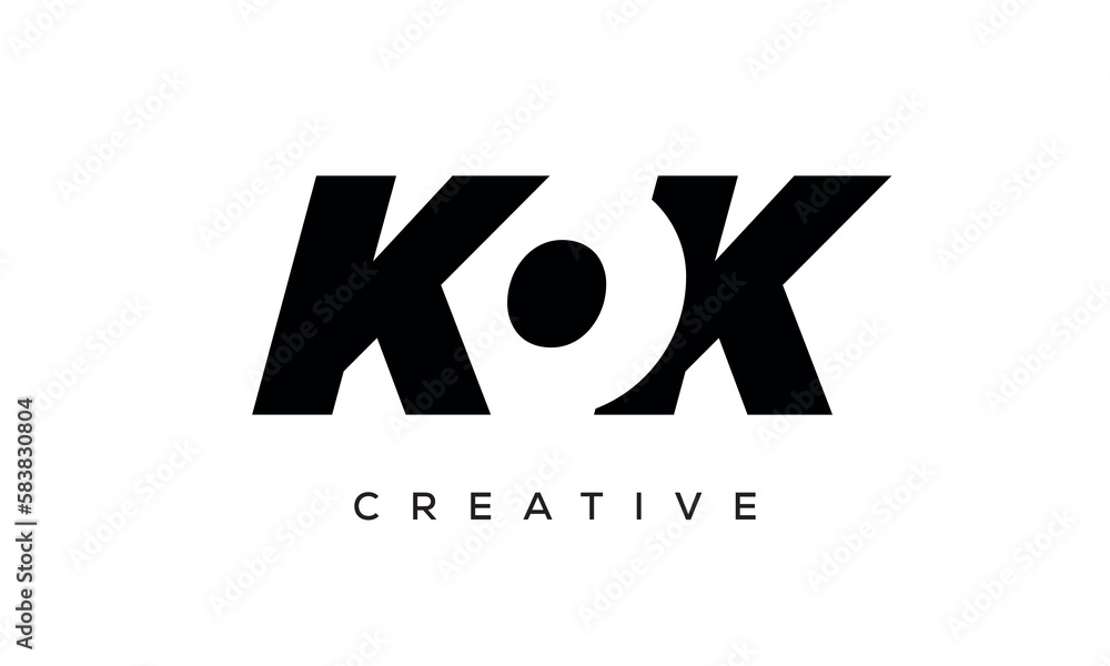 KOK letters negative space logo design. creative typography monogram vector KOK letters negative space logo design. creative typography monogram vector